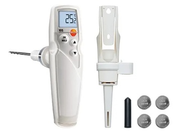 Цифровой термометр Testo-105 с наконечником для замороженных продуктов - TechSolut — Измерительное и паяльное оборудование оптом | Доставка по России